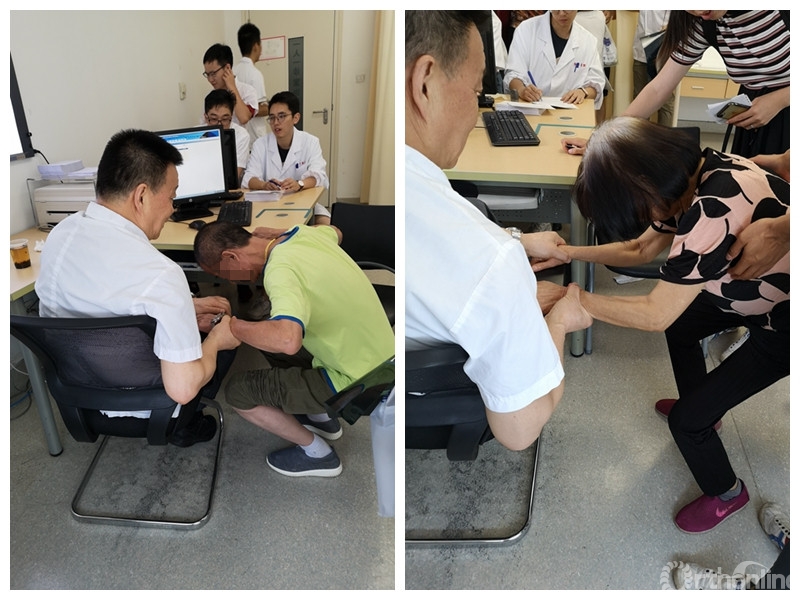 张长青教授鼓励和指导术后患者做下蹲锻炼.jpg